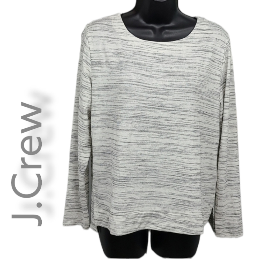 J. Crew Space Dye Boat Neck Long Sleeve Top - Small - Picture 5 of 12